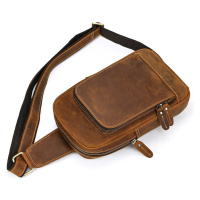 Kožený pánský batoh vintage s jedním popruhem