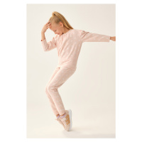 Dagi Pink Star Patterned Sweatshirt