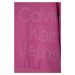 Dětská bavlněná mikina Calvin Klein Jeans růžová barva, s potiskem