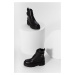 Kožené kotníkové boty Answear Lab dámské, černá barva, na platformě