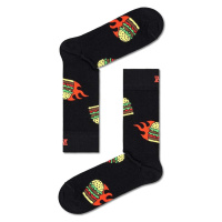 Ponožky Happy Socks Flaming Burger Sock černá barva