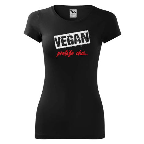 DOBRÝ TRIKO Dámské tričko Vegan, protože chci