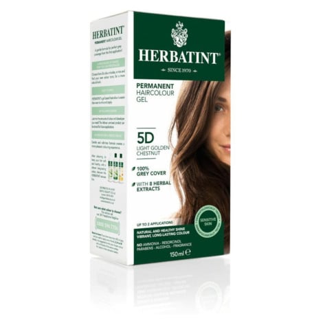 HERBATINT Permanentní barva na vlasy zlatavý kaštan 5D 150 ml