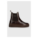 Kožené kotníkové boty Gant Snowmont dámské, hnědá barva, na platformě, lehce zateplené, 27551372