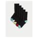 Sada pěti párů dětských sportovních ponožek v černé barvě Marks & Spencer