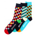 Meatfly 3 PACK - ponožky 3D Checkers socks S19