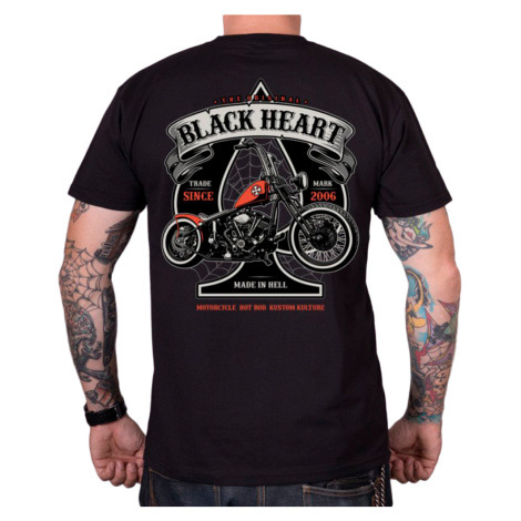 Triko BLACK HEART Orange Chopper černá BLACKHEART