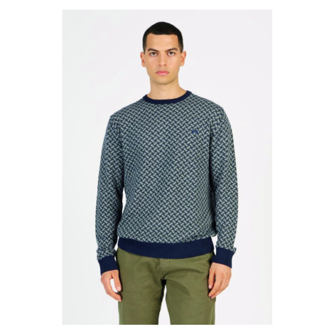 Svetr la martina man tricot crew neck viscose/m modrá