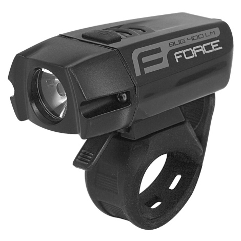 Světlo přední FORCE BUG-400 USB - černé