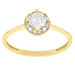 Brilio Okouzlující zásnubní prsten ze žlutého zlata GR003YAU
