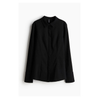 H & M - Přiléhavá košile - černá