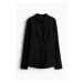 H & M - Přiléhavá košile - černá