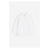 H & M - Bavlněná košile - bílá