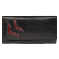 Dámská kožená peněženka Lagen Selest - černo-červená