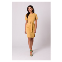 Bavlněné šaty s kapsami model 18407279 - BeWear