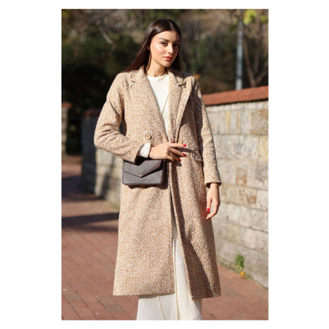 Bigdart Biscuit Oversize Long Boucle Coat 9127