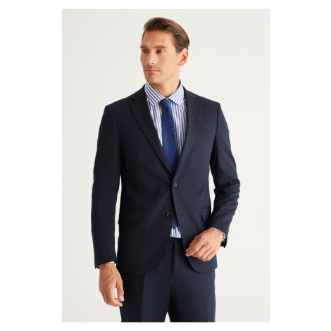 ALTINYILDIZ CLASSICS Men's Navy Blue Slim Fit Slim Fit Monocollar Suit. AC&Co / Altınyıldız Classics