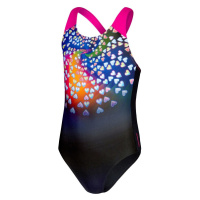 Dívčí plavky speedo digital placement splashback girl black/punchy