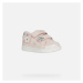 GEOX dětské kožené boty pro první krůčky DJROCK BABY GIRL bílé - B151WC - 1000