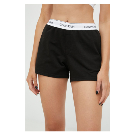 Pyžamové šortky Calvin Klein Underwear dámské, černá barva, 000QS6871E