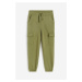 H & M - Kalhoty jogger cargo - zelená