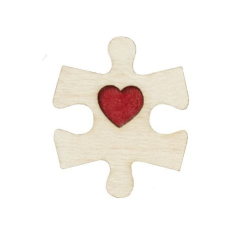 Párová brož Puzzle 2 Brooch BeWooden