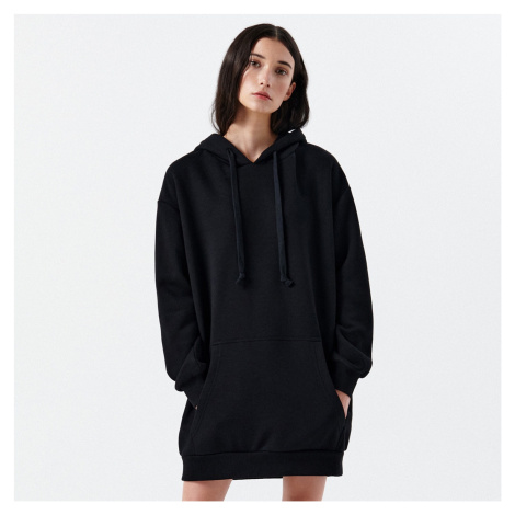 Cropp - Teplákové šaty s kapucí - Černý