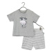 BLUE SEVEN Baby 2-dĂ­lnĂˇ sada Milk Shirt + Medium Shorts grey
