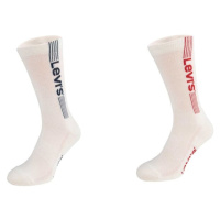 Levi's® REG CUT SPORT LOGO 2P Unisexové ponožky, bílá, velikost