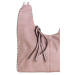 Světle růžová taška přes rameno s nastavitelným popruhem