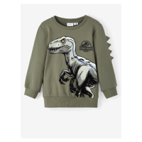 Khaki klučičí mikina name it Jairi Jurassic