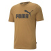 Puma ESSENTIALS LOGO Pánské triko, hnědá, velikost