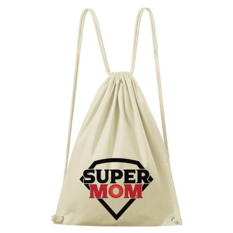 DOBRÝ TRIKO Bavlněný batoh s potiskem Super mom Barva: Natural