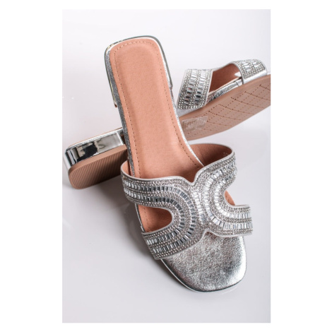 Stříbrné pantofle Valerie Ideal