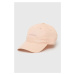 Bavlněná baseballová čepice Superdry růžová barva, s aplikací