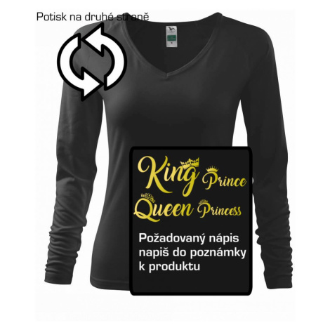 King Queen Rodinná zlatá - Triko dámské Elegance