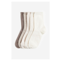 H & M - Ponožky 5 párů - bílá