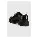Kožené polobotky Karl Lagerfeld KONTEST pánské, černá barva, KL12423