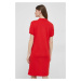 Šaty Tommy Hilfiger červená barva, mini, oversize