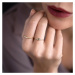 Éternelle Stříbrný prsten se zeleným zirkonem - stříbro 925/1000 P1029/56 Zlatá