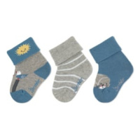 Sterntaler Dětské ponožky 3-Pack Seagulls Light Grey Melange