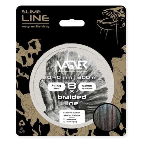 Vagner Šňůra Braided Line Camo Multicolor 300m - 0,40mm Vagner Fishing