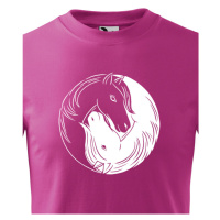 Dětské tričko pro milovníky koní - Jing jang koně - pro milovnici koní