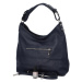 Praktická elegantní kožená kabelka Tatiana, modrá