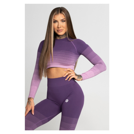 Gym Glamour Crop-Top Violet Ombre