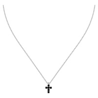 Morellato Stylový stříbrný náhrdelník Křížek se zirkony SATT13