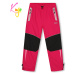 Dívčí šusťákové kalhoty, zateplené - KUGO DK7132, růžová Barva: Růžová