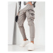 Dstreet Trendy šedé pánské kapsáčové jogger kalhoty UP