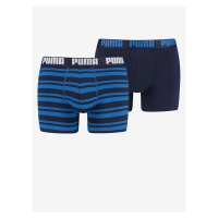 Sada dvou pánských boxerek v modré a tmavě modré barvě Puma
