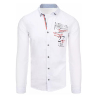 Buďchlap Bílá bavlněná košile v originálním provedení